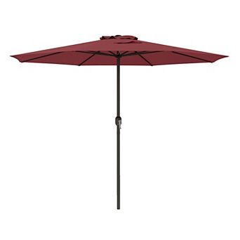 Costway 12 FT Patio Umbrella Outdoor Market Umbrella with Crank Handle 8 Sturdy Ribs