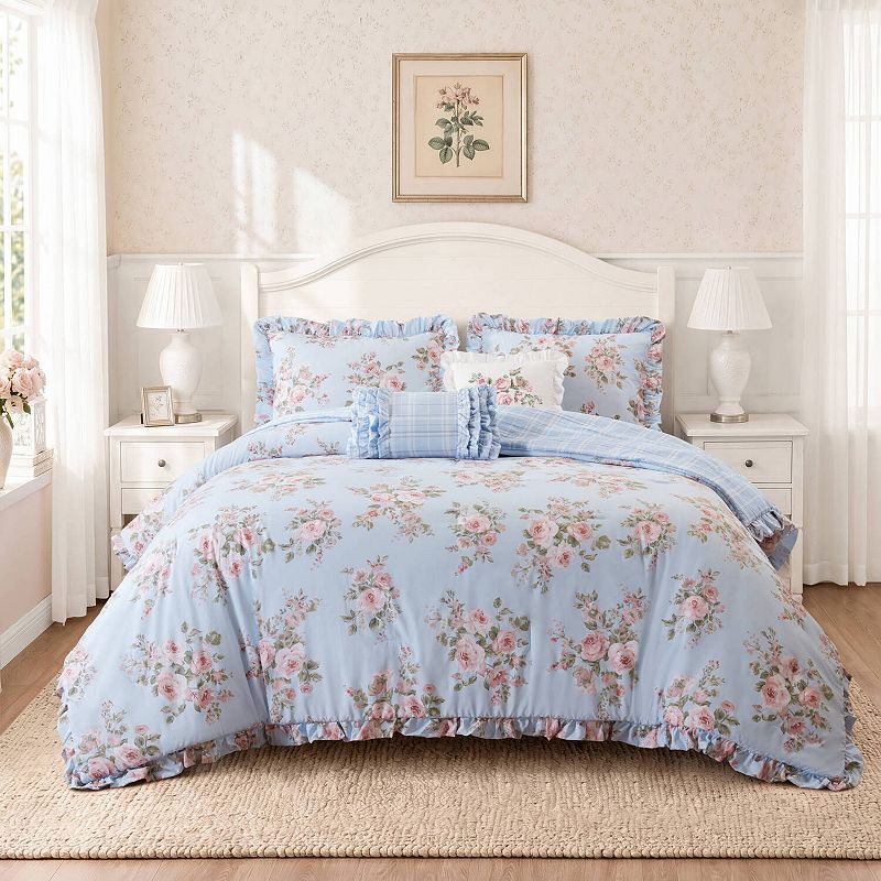 Madison Park Essentials Elena Vintage Floral Reversible Comforter Set