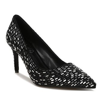 London Rag Elodie Women's Pointed Toe Embellished Pump Heels