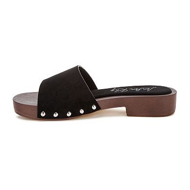 London Rag Seraxa Women's Heeled Slide Sandals