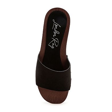 London Rag Seraxa Women's Heeled Slide Sandals