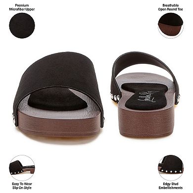 London Rag Seraxa Women's Heeled Slide Sandals