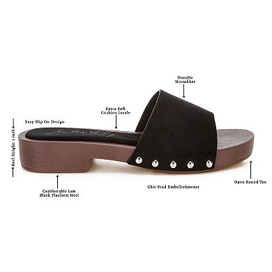 London Rag Seraxa Women's Heeled Slide Sandals
