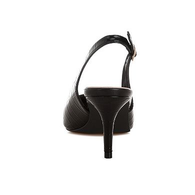 London Rag Halins Women's Pointed Toe Slingback Heels
