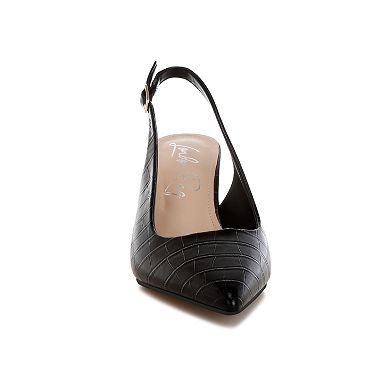 London Rag Halins Women's Pointed Toe Slingback Heels