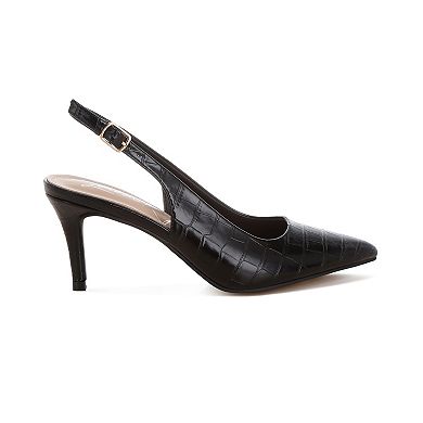 London Rag Halins Women's Pointed Toe Slingback Heels