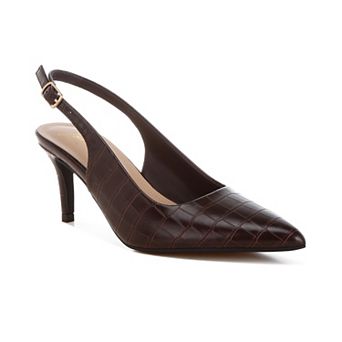 London Rag Halins Women's Pointed Toe Slingback Heels