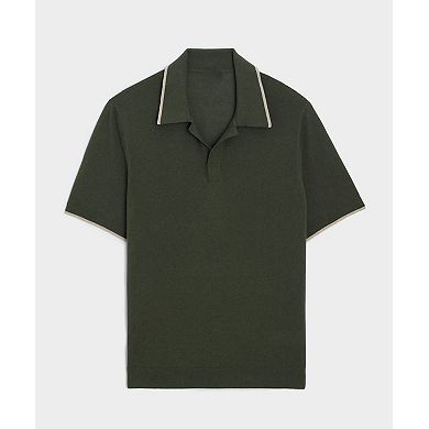 Men’s Short Sleeve Knit Polo Shirt Summer Casual Top