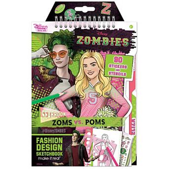 Make It Real Disney Zombies Fashion Design Sketchbook with 90 Stickers & Stencils