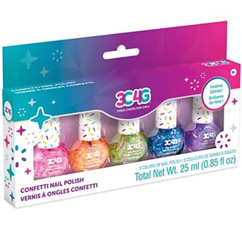 Make It Real 5-Pack Confetti Nail Polish Non-Toxic Long-Lasting Polish