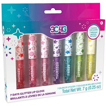 Make It Real 7 pc Glitter Lip Gloss Set with Fruit Flavors