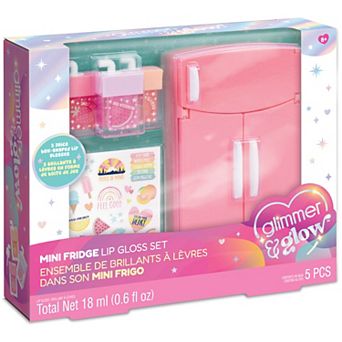Make It Real Mini Fridge Lip Gloss 3-Pack Juice Box-Shaped Glosses with Stickers