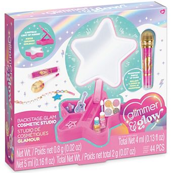 Make It Real Glimmer & Glow Backstage Glam Cosmetic Studio with Adjustable Light-Up Mirror
