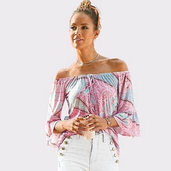 Lascana Women's Boho Flare Sleeve Top