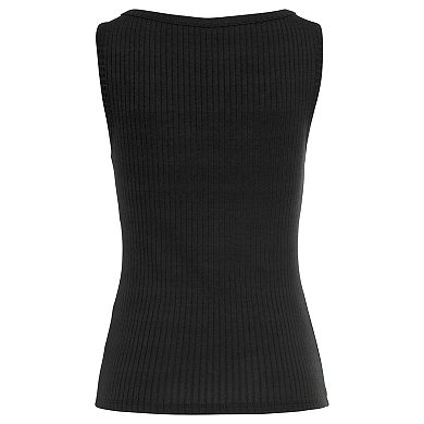 Lascana Women's Sleeveless Button Detail Top