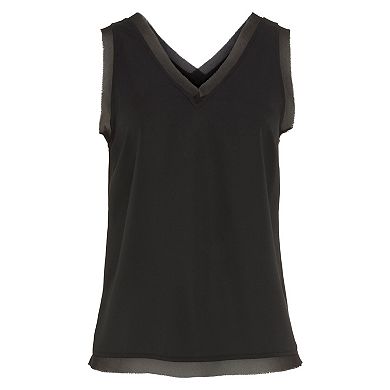 Lascana Women's Mesh V-Neckline Top