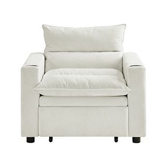 Merax Sleeper Sofa Chair Bed, Convertible Sofa Chair 3-in-1, Adjustable Sleeper Chair