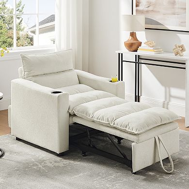 Merax Sleeper Sofa Chair Bed, Convertible Sofa Chair 3-in-1, Adjustable Sleeper Chair