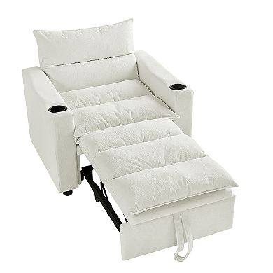 Merax Sleeper Sofa Chair Bed, Convertible Sofa Chair 3-in-1, Adjustable Sleeper Chair