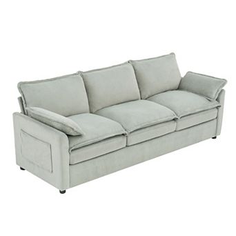 Merax Modern 3-seater Sofa Soft 88.2" Plush Upholstered Sofa Couch