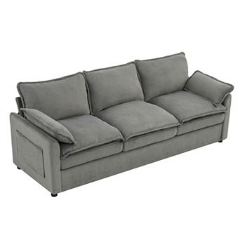 Merax Modern 3-seater Sofa Soft 88.2" Plush Upholstered Sofa Couch