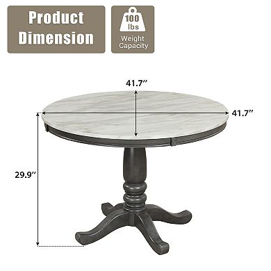 Merax Dining Table Kitchen Room Solid Wood Table