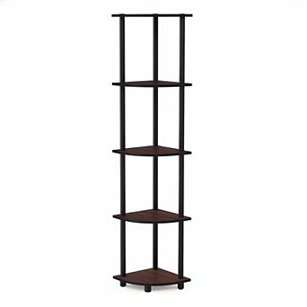 5 tier Corner Shelf Open Storage Vertical Compact Multipurpose Sturdy Display