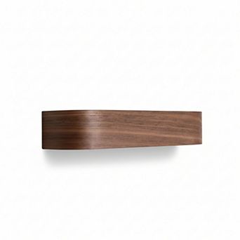 Toke Minimalist Wall Mount Key Holder with Wooden Shelf