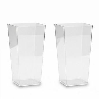 Tall Square 3oz Plastic Mini Dessert Cups 100 Count