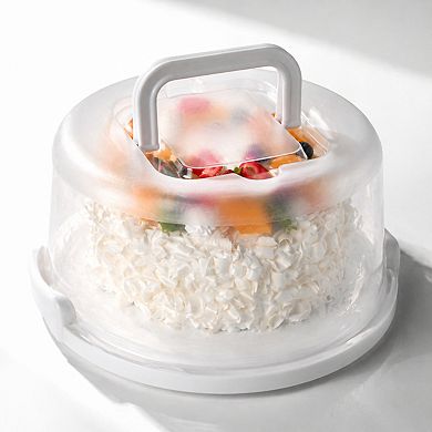 Plastic Round Cake Carrier with Handles for 6-8 Inch Cakes