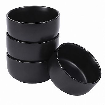 10 Ounces Ceramic Bowl Set 4 Pack Matte Porcelain Multi Use Small Dishes
