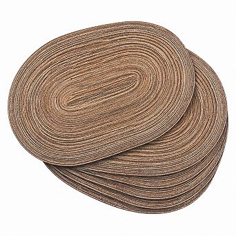 Woven Oval Braided Placemats Set of 6 Non Slip Heat Resistant