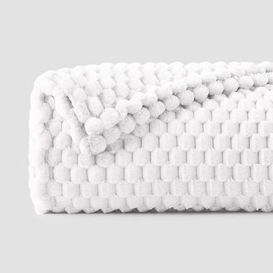 3D Jacquard Fleece Throw Blanket, Super Soft Cozy Warm Decorative