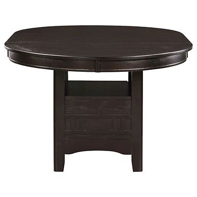 FurniFact Elegant Counter Height Dining Table Oval Expandable Bar Table, Brown