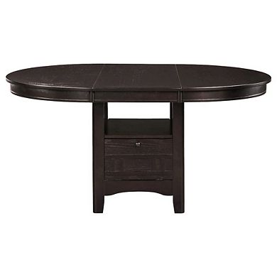 FurniFact Elegant Counter Height Dining Table Oval Expandable Bar Table, Brown