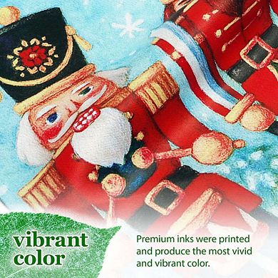 G128 Merry Christmas Three Nutcrackers Garden Flag 12x18 In Double Sided Christmas Decoration