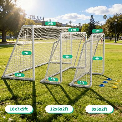 Premium 6x12FT Portable Soccer Goal Heavy Duty Net for Backyard Youth Training