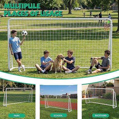 Premium 6x12FT Portable Soccer Goal Heavy Duty Net for Backyard Youth Training