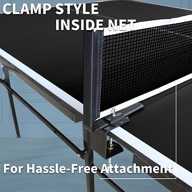 Mid Size 108x49 Inch Foldable Table Tennis Table Set Indoor Games