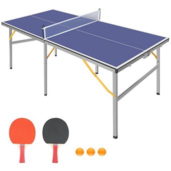 Recreational 72 Inch Foldable Ping Pong Table Tennis Set Indoor Games
