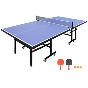 8ft Mid Size Foldable Indoor Ping Pong Table Set With Net