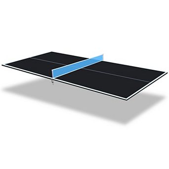 8ft Mid Size Ping Pong Conversion Top Foldable Table Tennis Board For Indoor Games