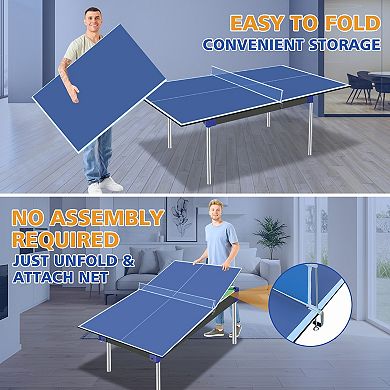 Mid Size 72x36 Inches Ping Pong Conversion Top Foldable Table Tennis Board for Indoor Games
