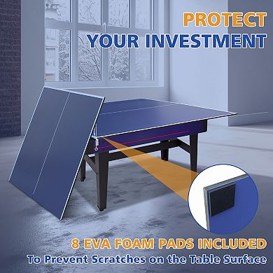 Mid Size 72x36 Inches Ping Pong Conversion Top Foldable Table Tennis Board for Indoor Games
