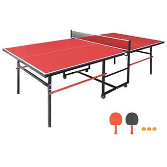 Mid Size 96x48 Inch Foldable Table Tennis Table Set For Indoor Games