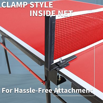 Mid Size 96x48 Inch Foldable Table Tennis Table Set For Indoor Games