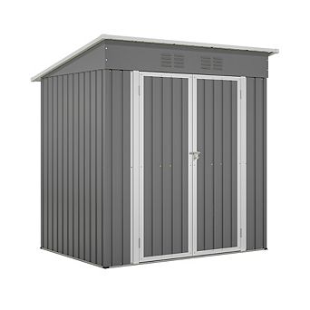 Outdoors Metal Storage Shed 6x4 Lockable Garden Tool Shed for Backyard