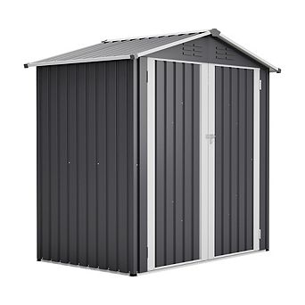 Outdoors Metal Storage Shed 73.2x47.6x72.4 in Waterproof Tool House for Backyard Patio