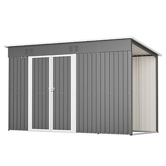Outdoor Metal Storage Shed 122x48 Inch Lockable Garden Cabinet
