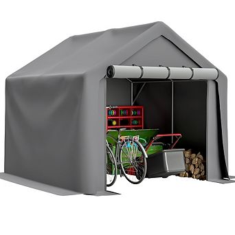 Outdoors 8x8 FT Multi Purpose Outdoor Shelter Waterproof Storage Shed
